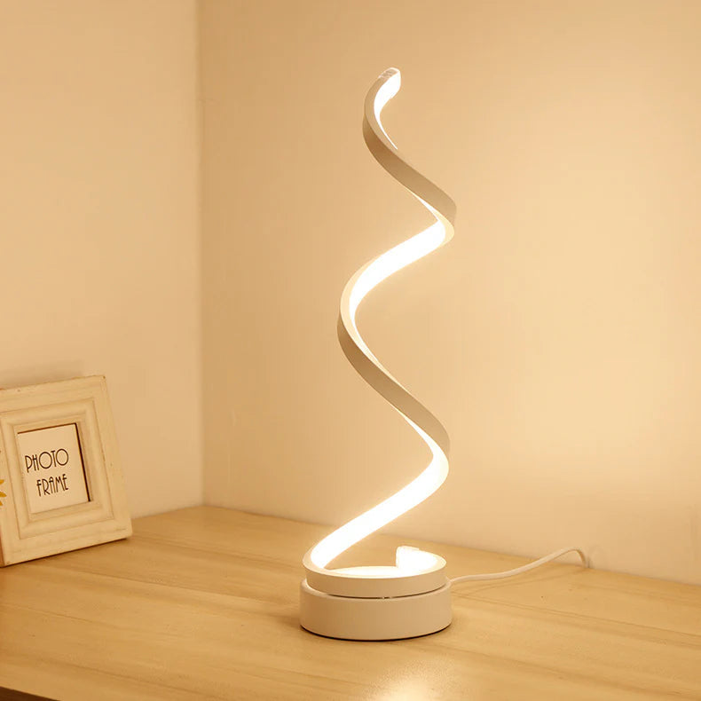 Spiral skrivebordslampe
