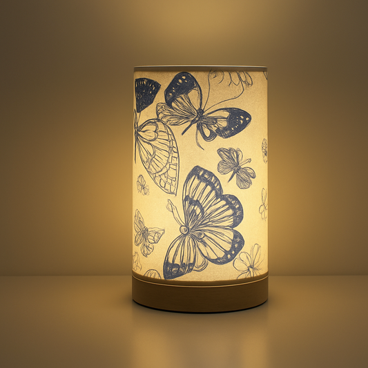 Blomsterlampe i stof