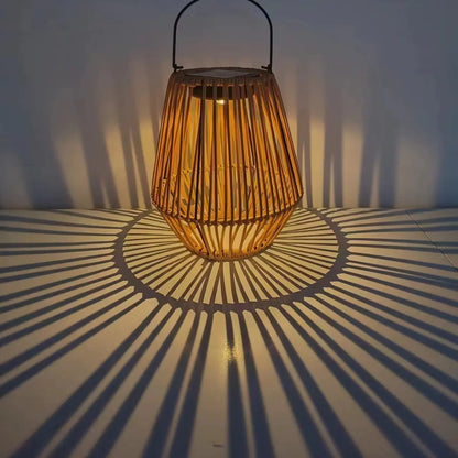 Håndlavet solcelle-vævet lanterne