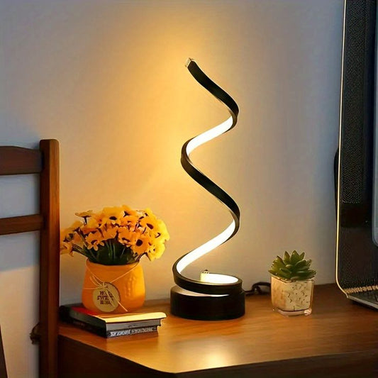 Spiral skrivebordslampe