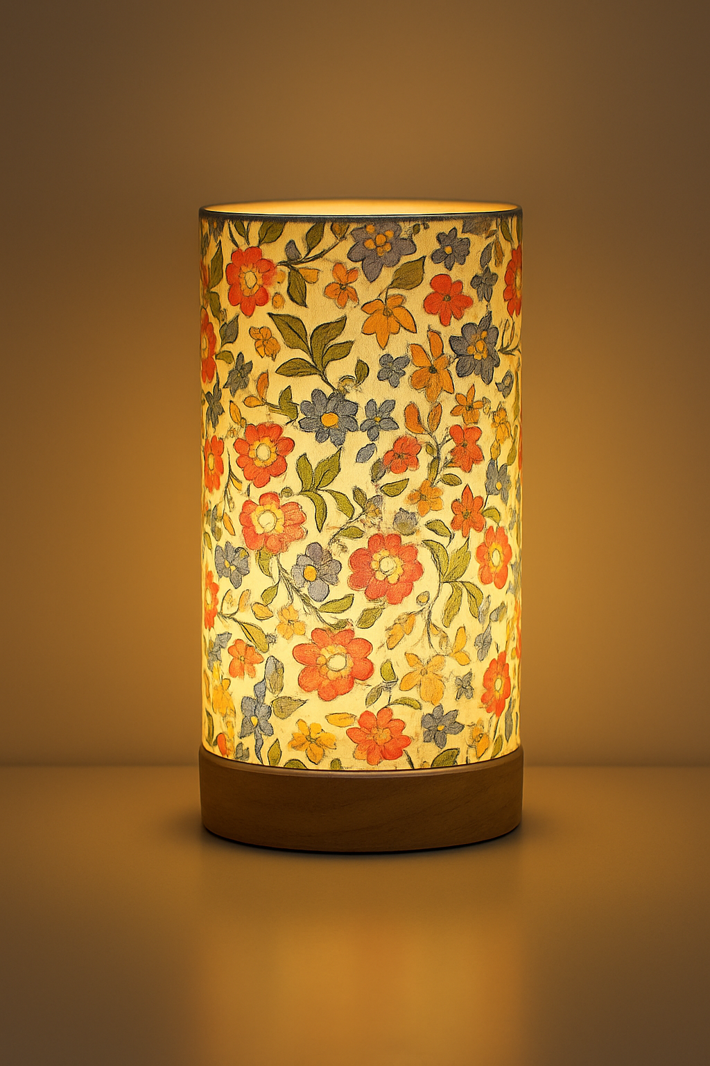 Blomsterlampe i stof