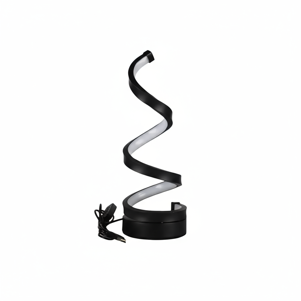Spiral skrivebordslampe
