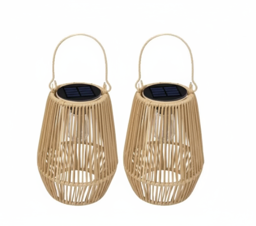 Håndlavet solcelle-vævet lanterne