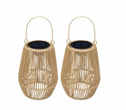 Håndlavet solcelle-vævet lanterne